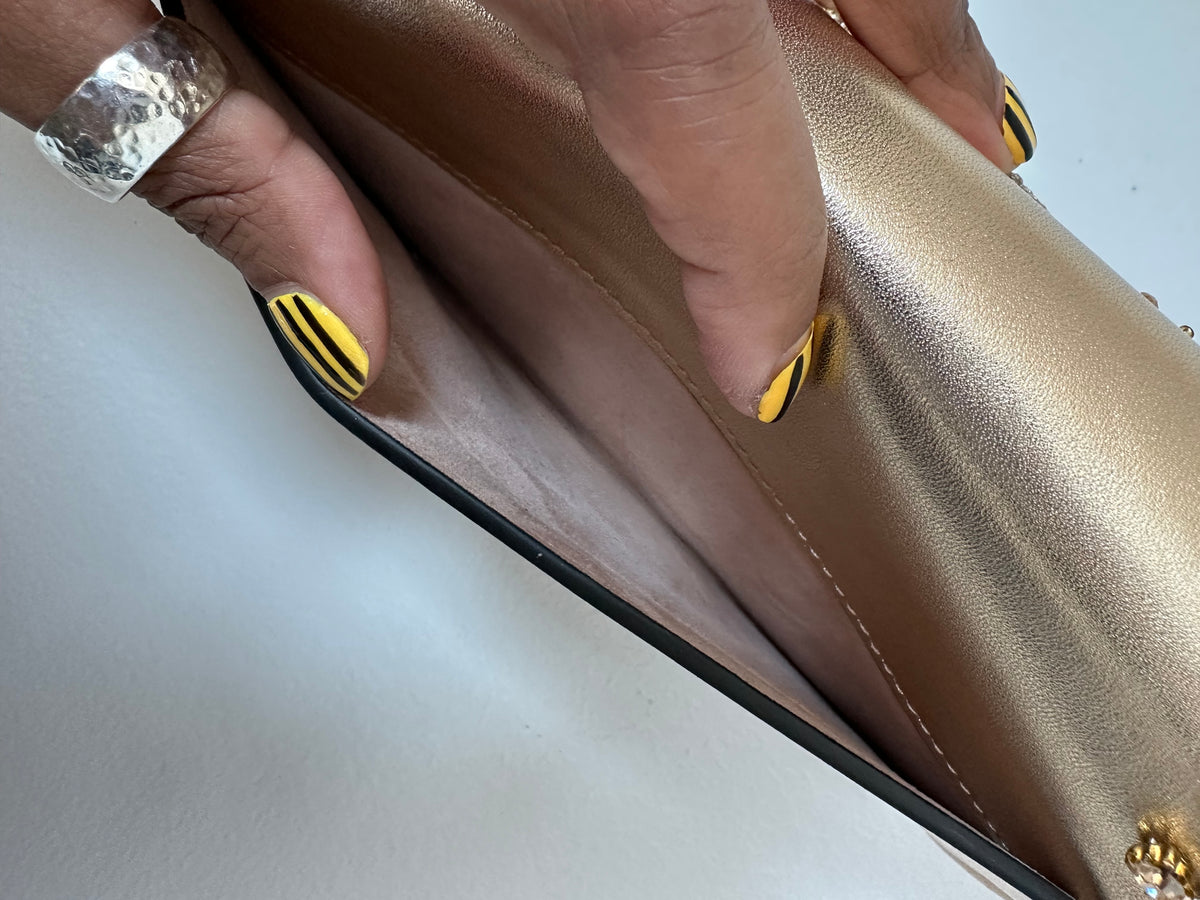 Valentino Gold Crystal Mini Bag