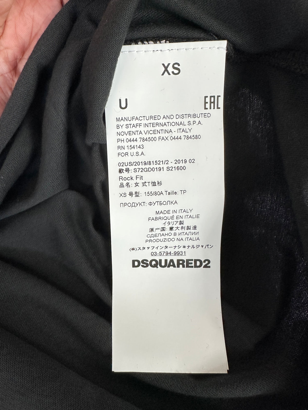 Dsquared2 Black Graphic T-shirt
