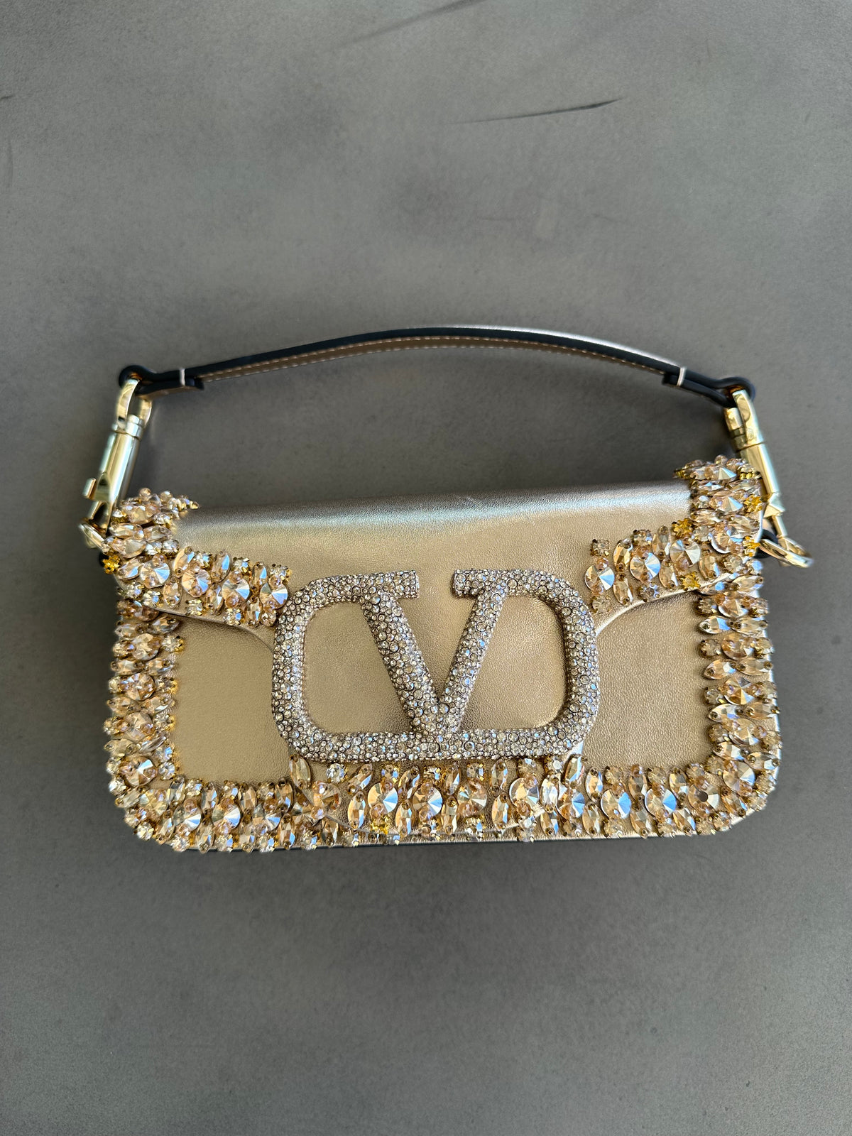 Valentino Garavani Mini Bag in Gold Crystal