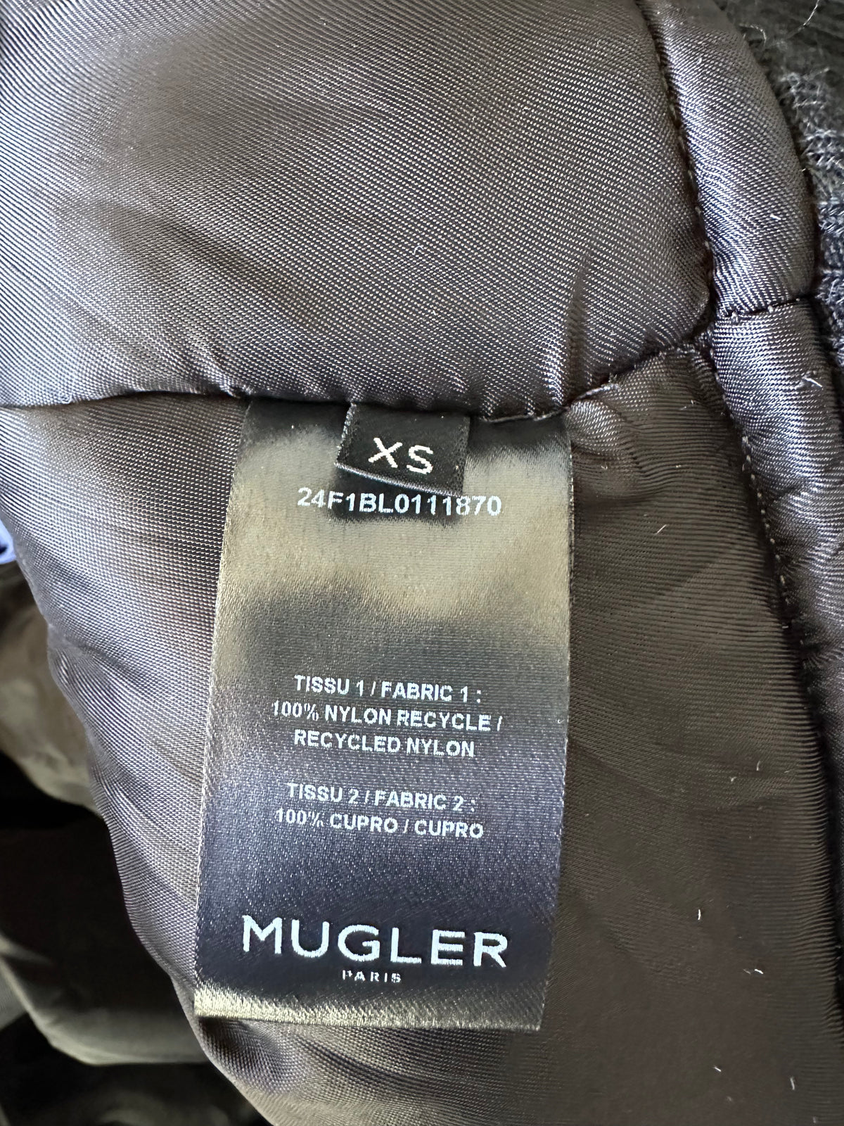 Mugler Puffer Jacket in Army Green & Black