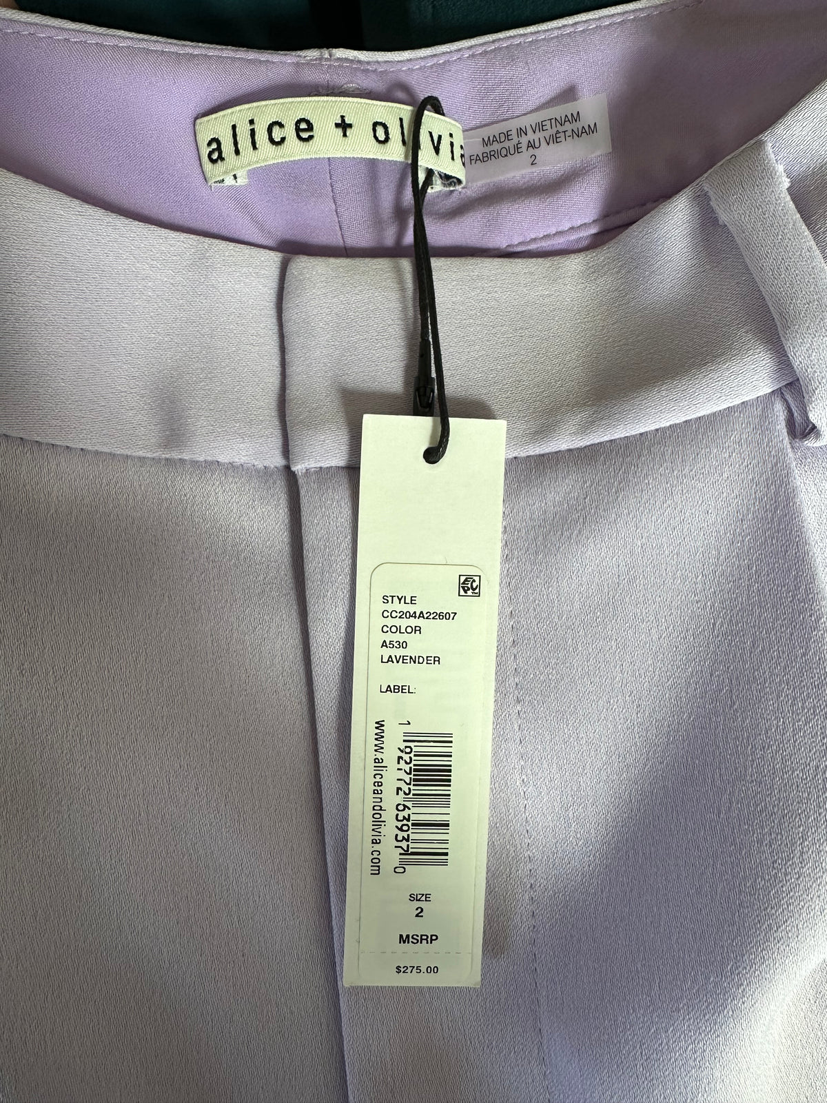 Alice & Olivia Lavender Shorts