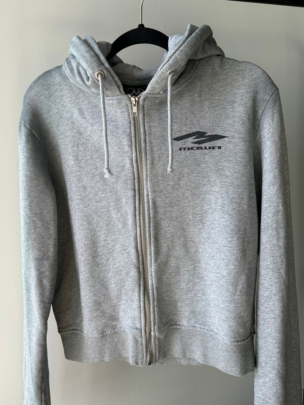 Mowalola Double-Hooded Sweatshirt in Grey