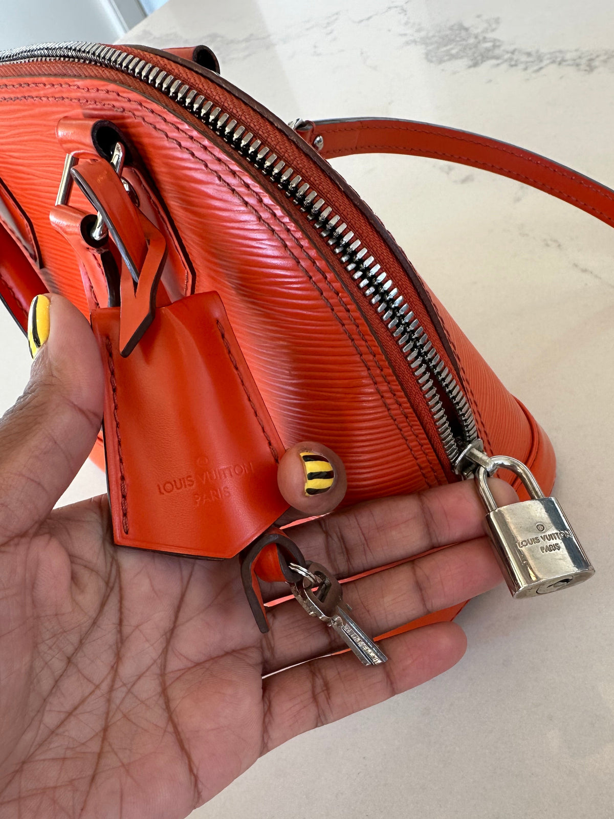Louis Vuitton Alma BB in Epi Orange