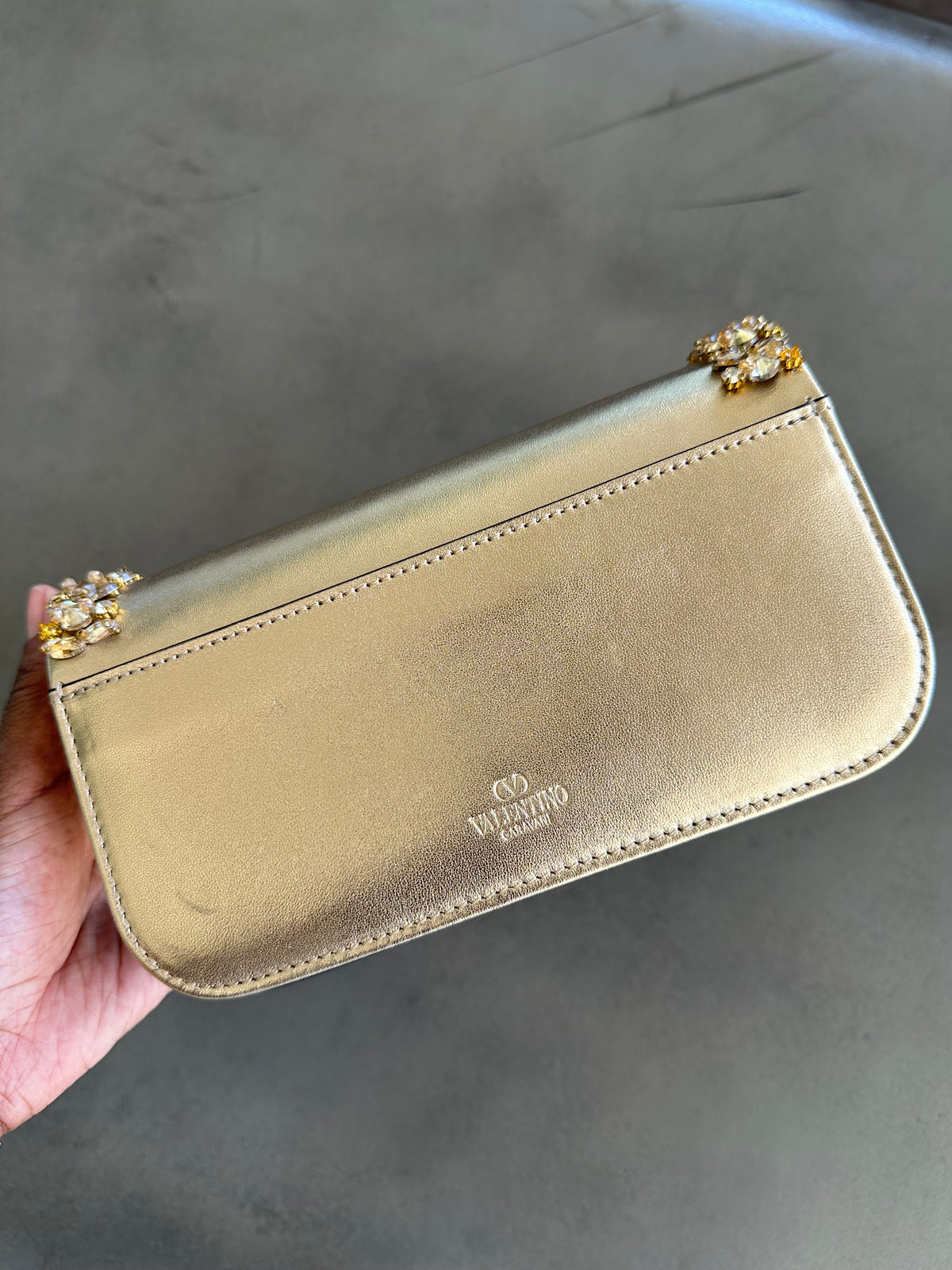 Valentino Gold Crystal Mini Bag