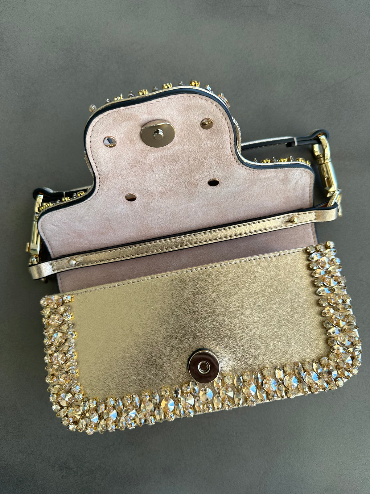 Valentino Gold Crystal Mini Bag