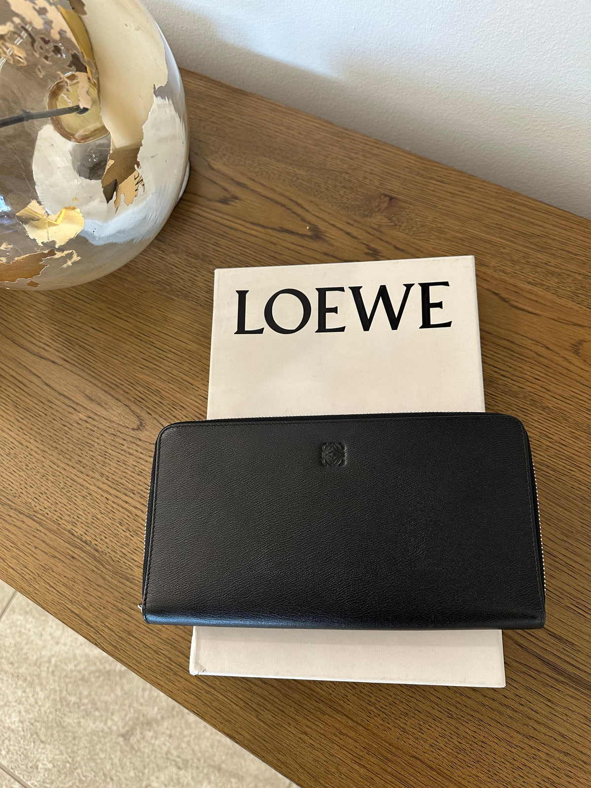 Loewe Long Unisex Wallet in Black Leather