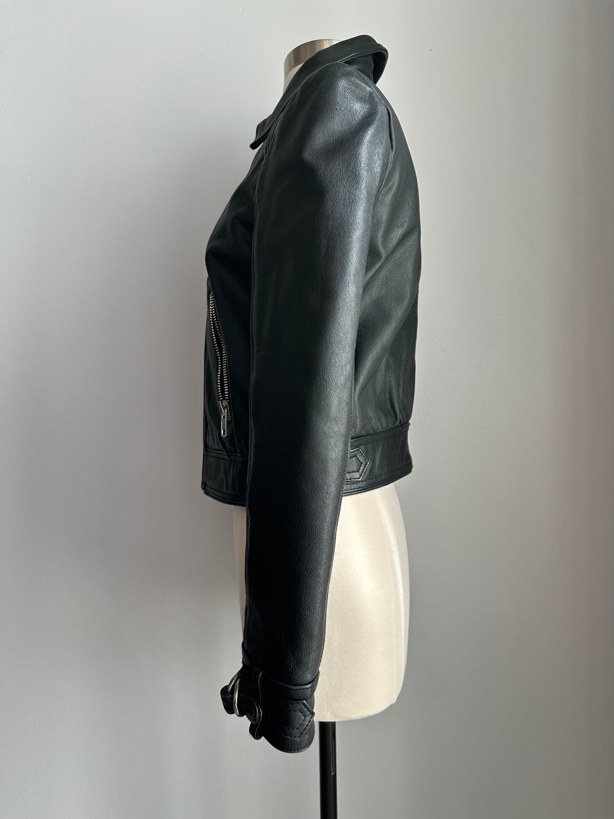 Maje Jacket in Black Leather