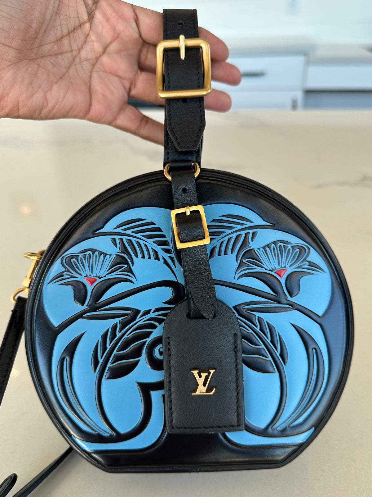 Louis Vuitton Petite Boite Chapeau in Anachro Bleu