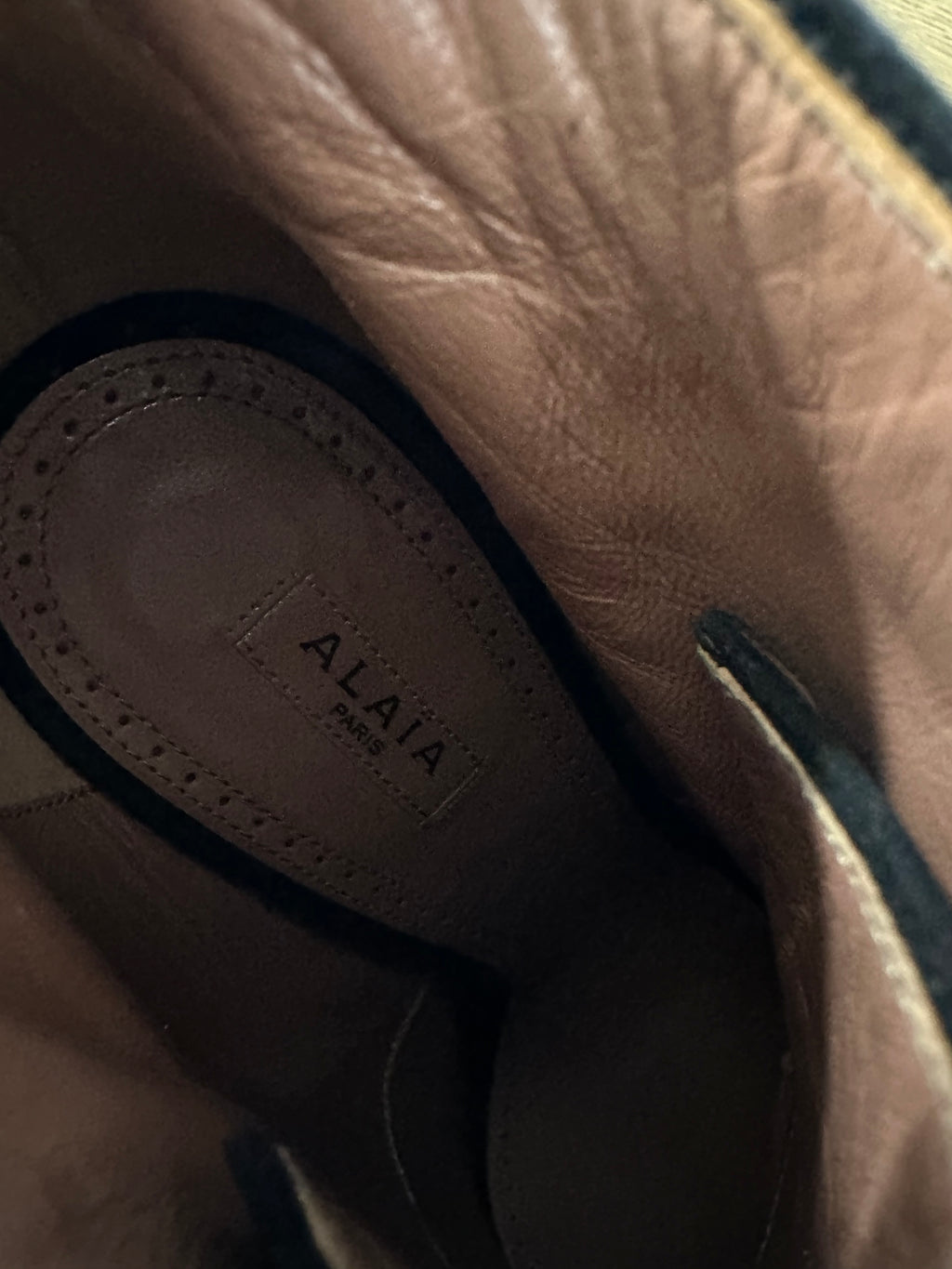 Alaïa Lace-up Heels in Black Suede