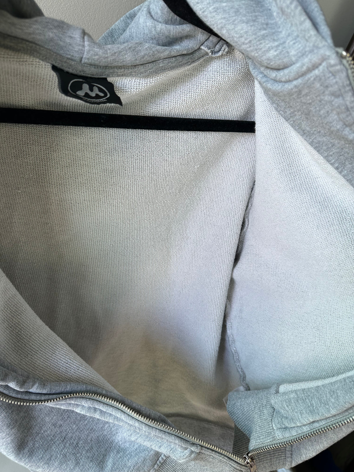 Mowalola Double-Hooded Sweatshirt in Grey