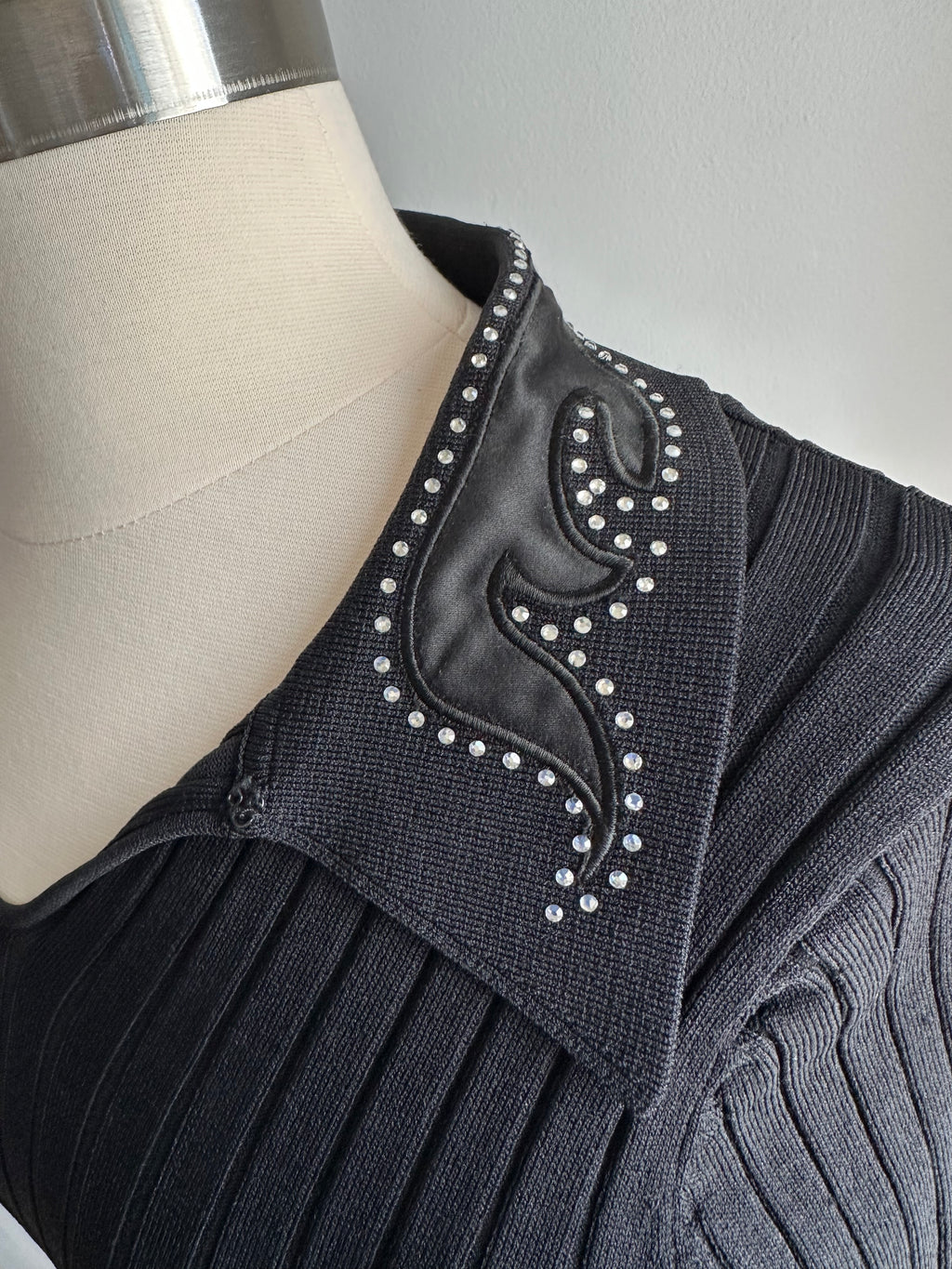 Sandro Collared Short Sleeve Shirt in Black
