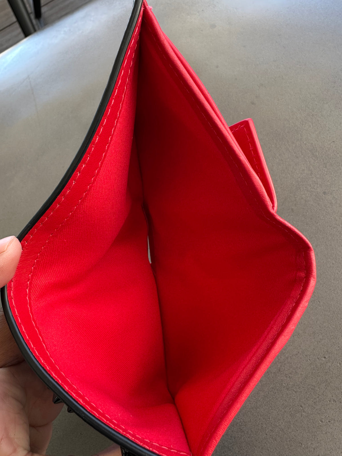 Christian Louboutin Studded Black Leather Card Holder