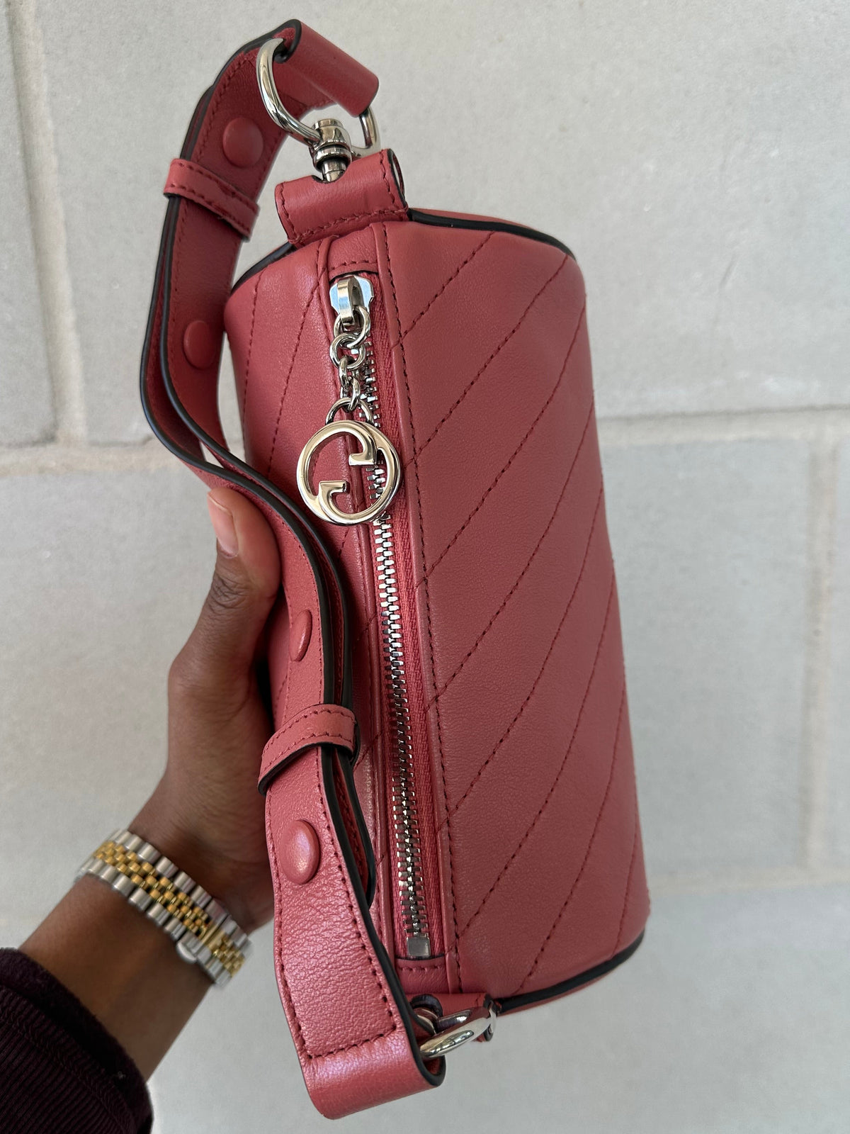 Gucci Blondie Barrel Mini in Pink Leather