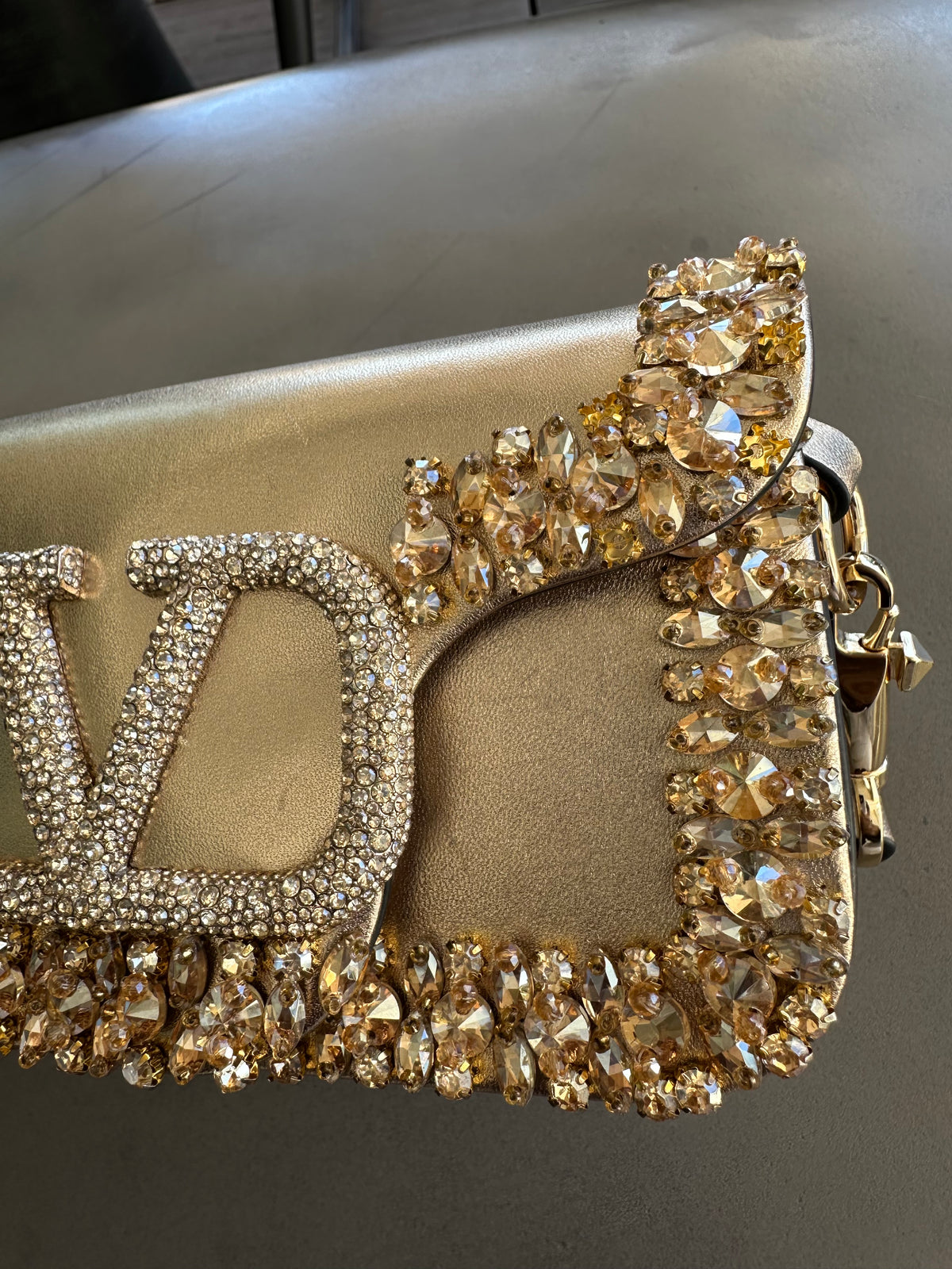Valentino Gold Crystal Mini Bag