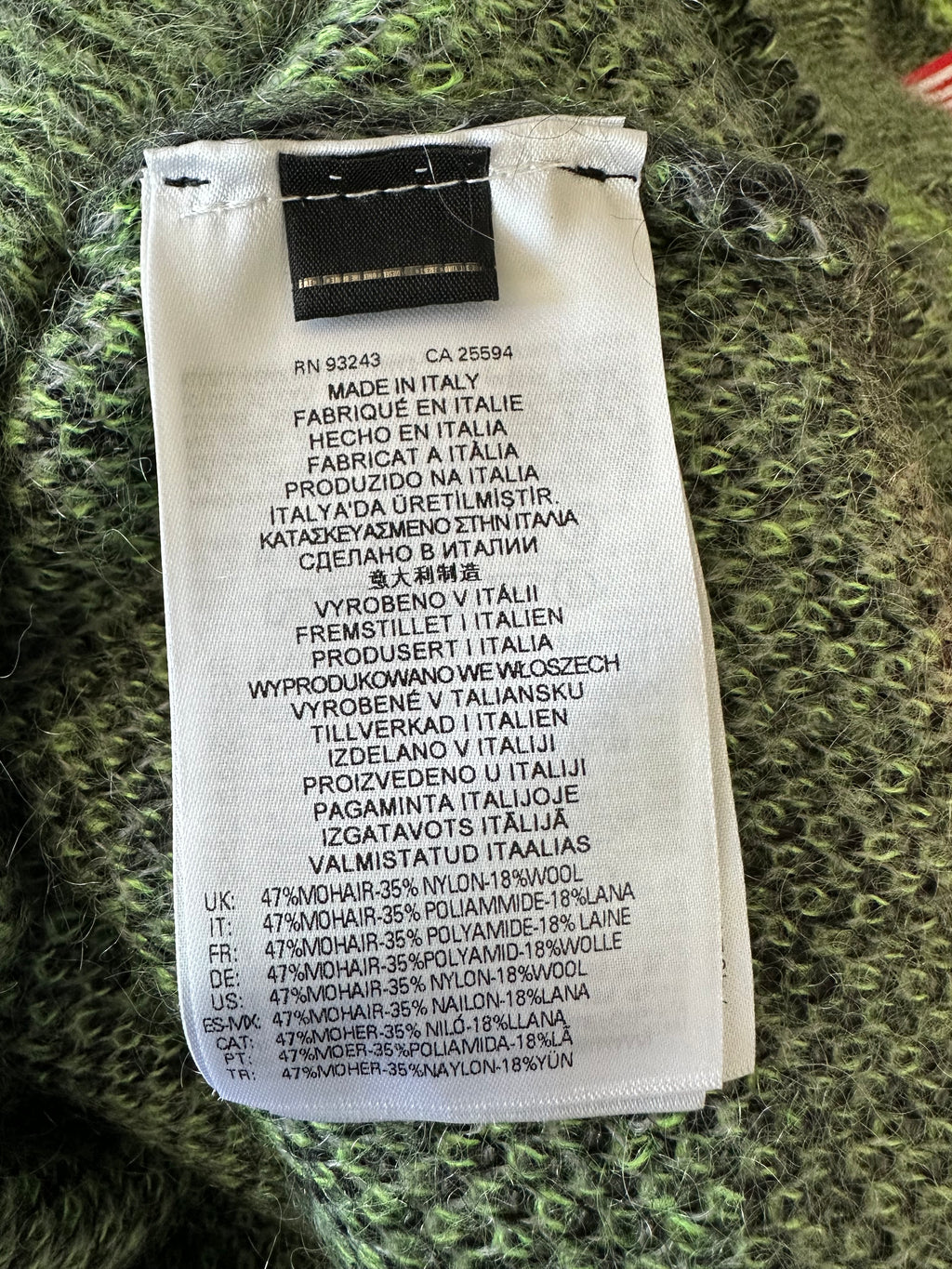 Diesel Sweater in Green Mohair