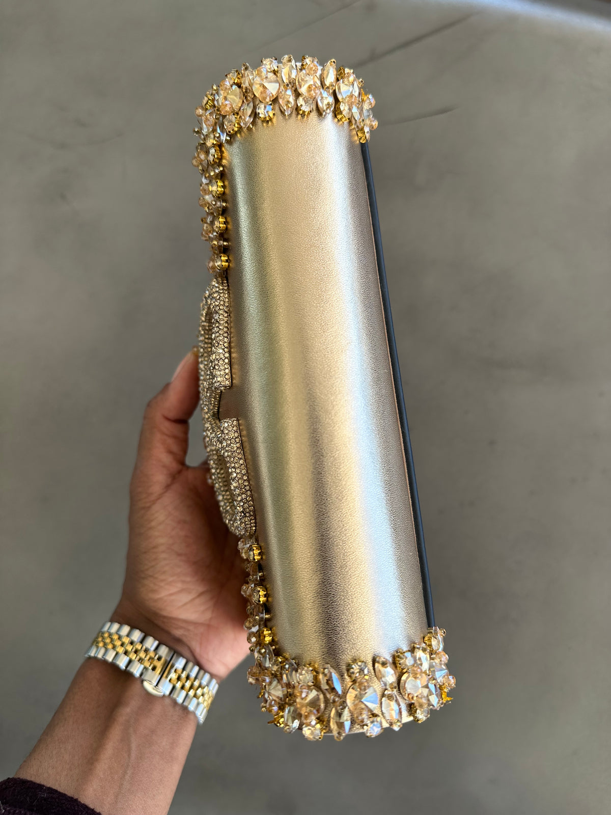 Valentino Garavani Mini Bag in Gold Crystal