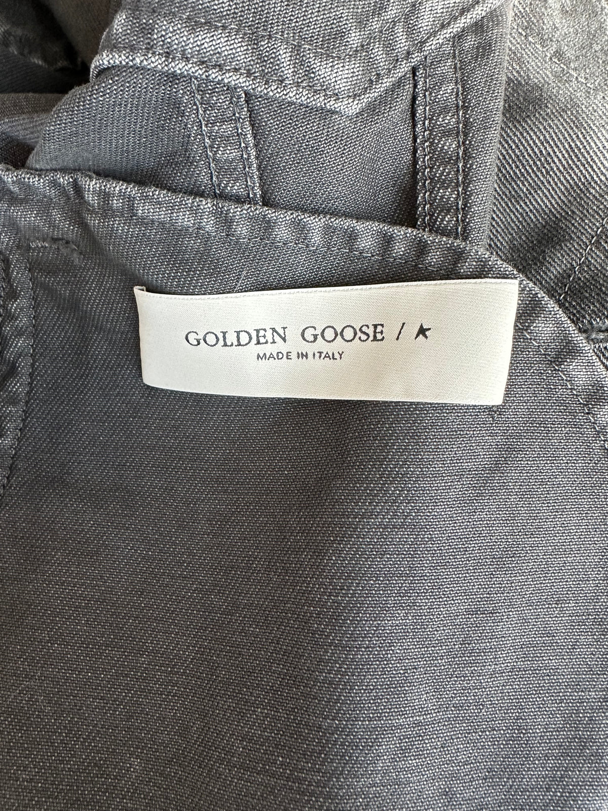 Golden Goose Leopard Jacket in Grey Denim