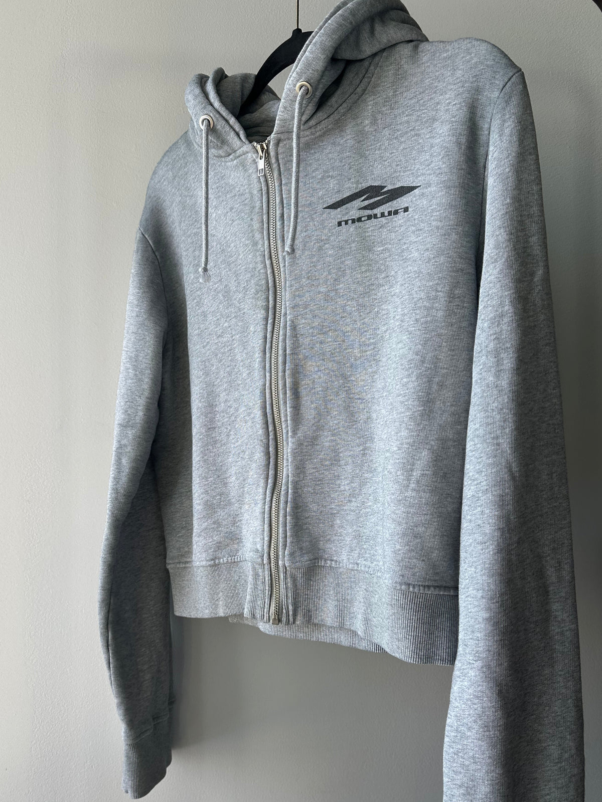 Mowalola Double-Hooded Sweatshirt in Grey