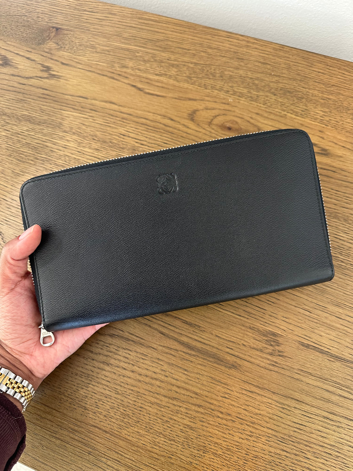 Loewe Long Unisex Wallet in Black Leather