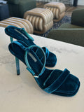 Tamara Mellon Jeweled Heels in Blue Velvet