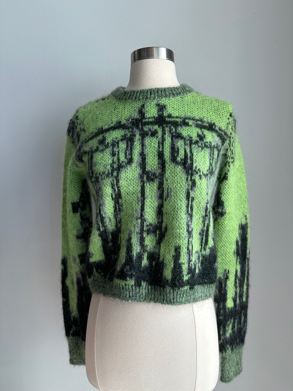 Diesel Sweater in Green Mohair