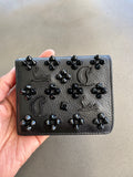 Christian Louboutin Studded Black Leather Card Holder
