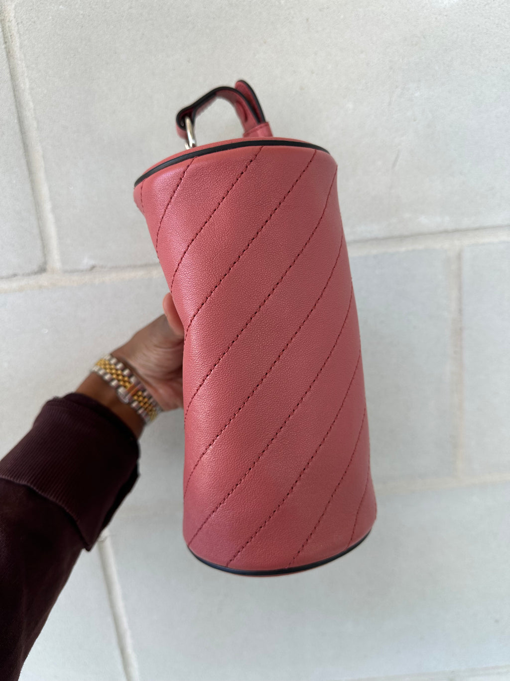 Gucci Blondie Barrel Mini in Pink Leather