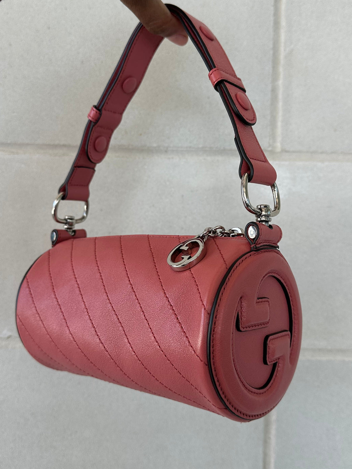 Gucci Blondie Barrel Mini in Pink Leather