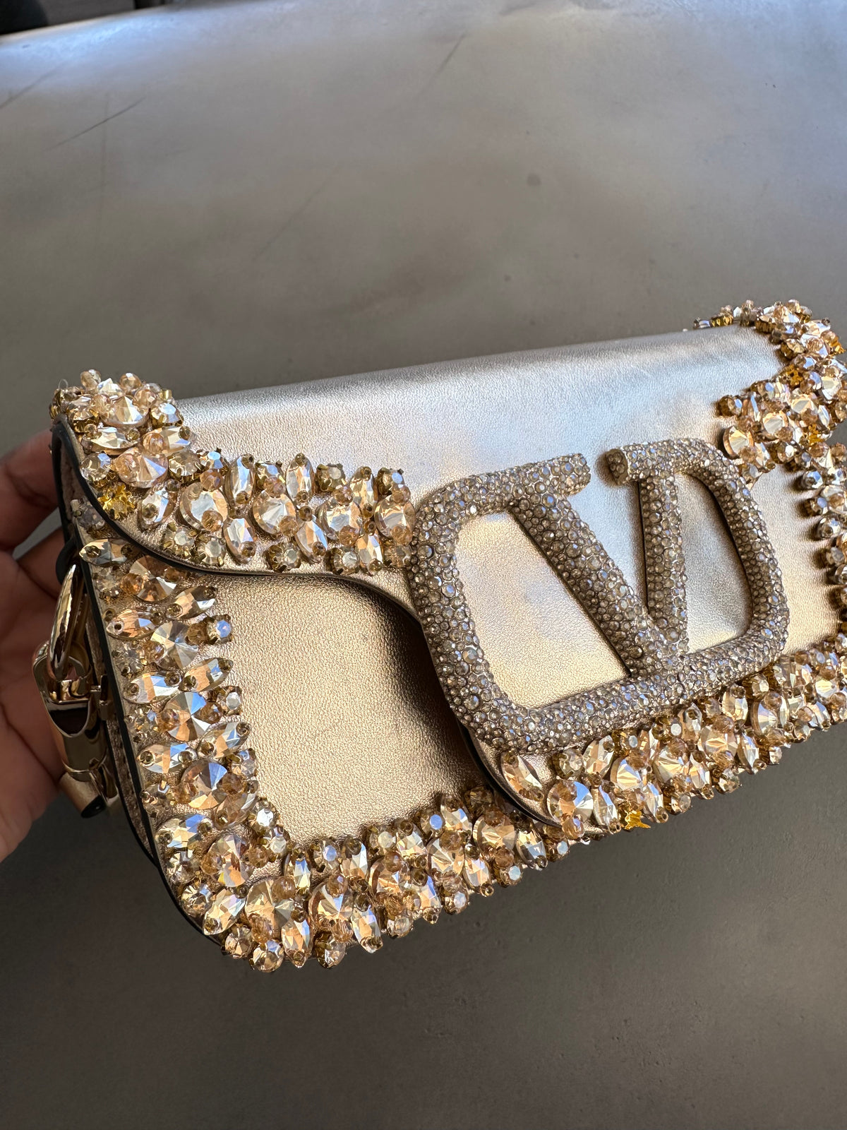Valentino Gold Crystal Mini Bag