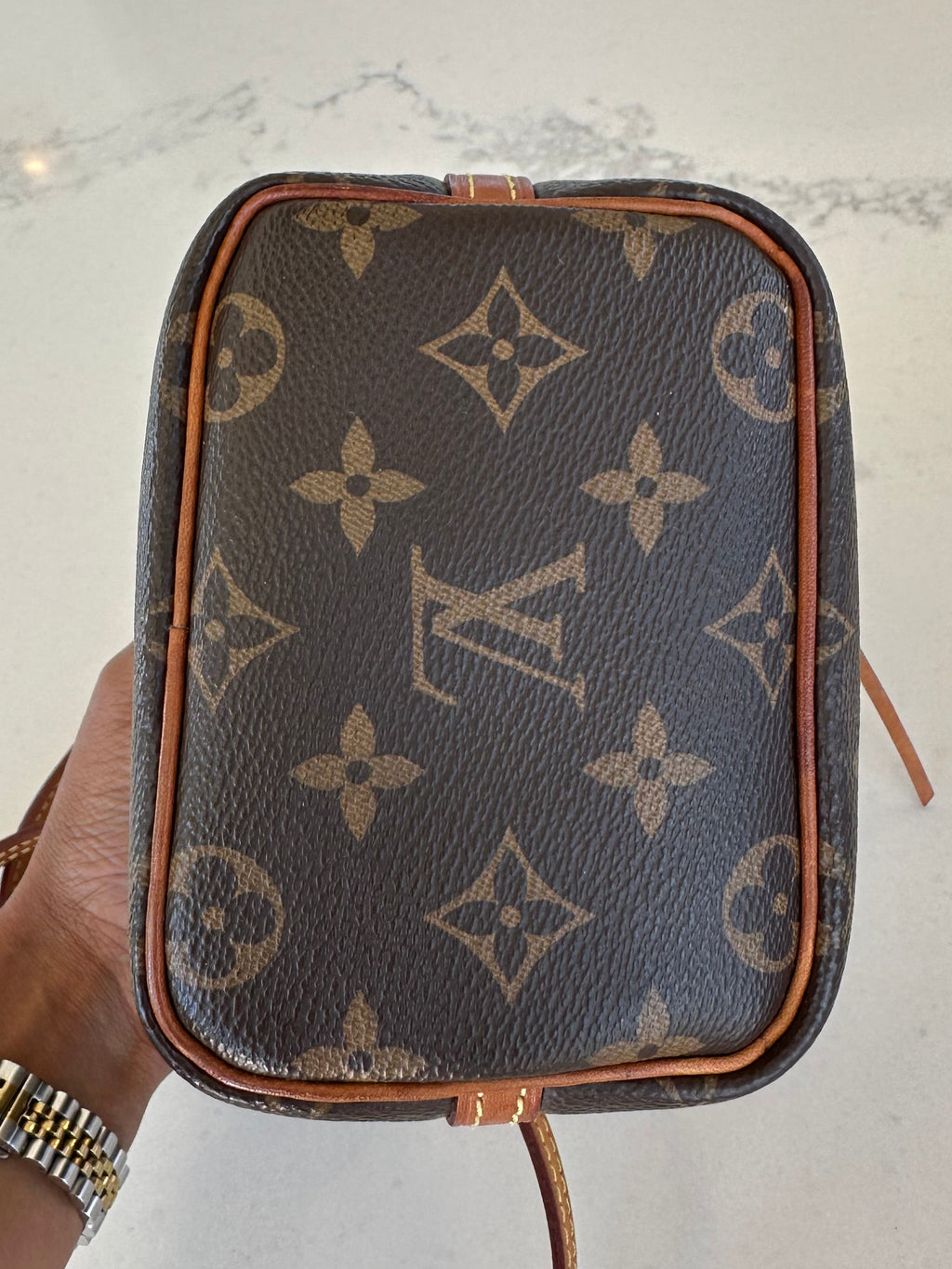 Louis Vuitton Mini Bucket Bag in Brown Monogram