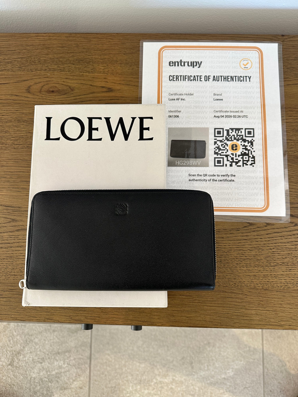 Loewe Long Unisex Wallet in Black Leather
