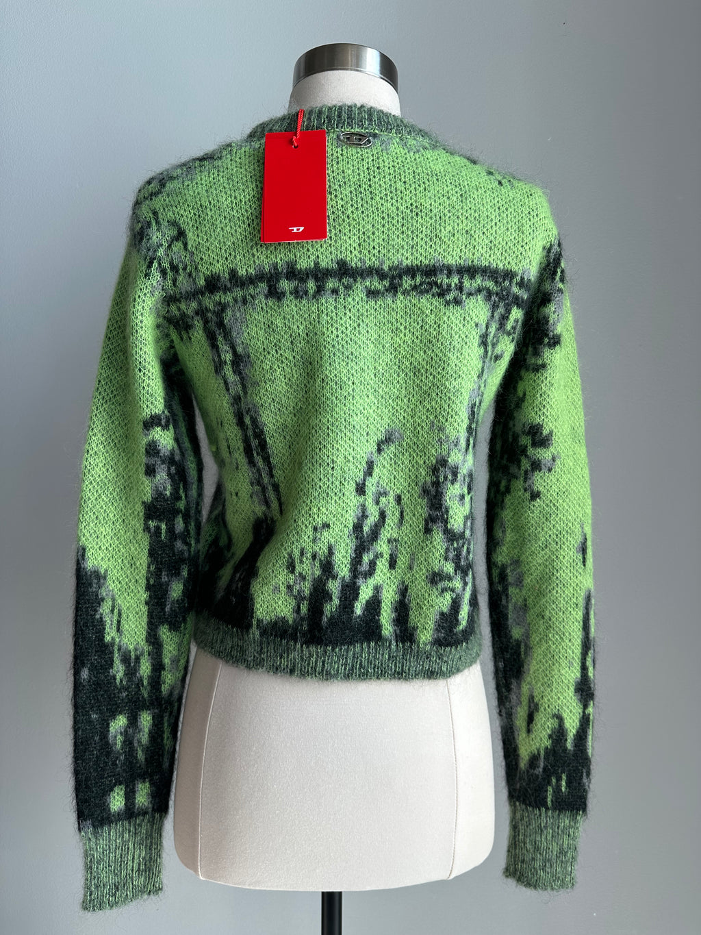 Diesel Sweater in Green Mohair